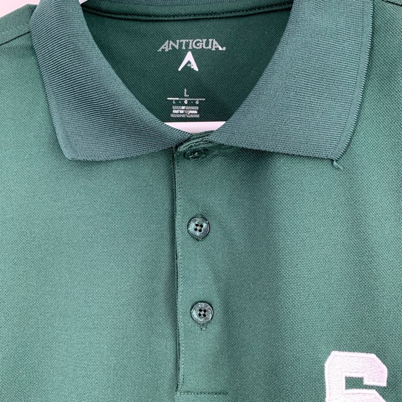 Spartans MI State Antigua large polo green MSU - Picture 3 of 7